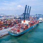 ตู้สินค้าผ่านท่า ท่าเรือแหลมฉบัง aec logistics 2018 2019 ท่าเทียบเรือ c1-c2